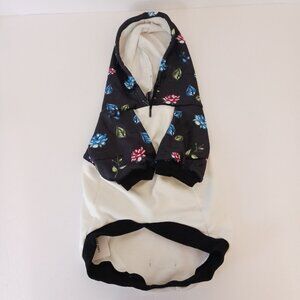 Spark Paws Dog Hoodie Premium Quality Soft 2XL New Black Cream Floral Print